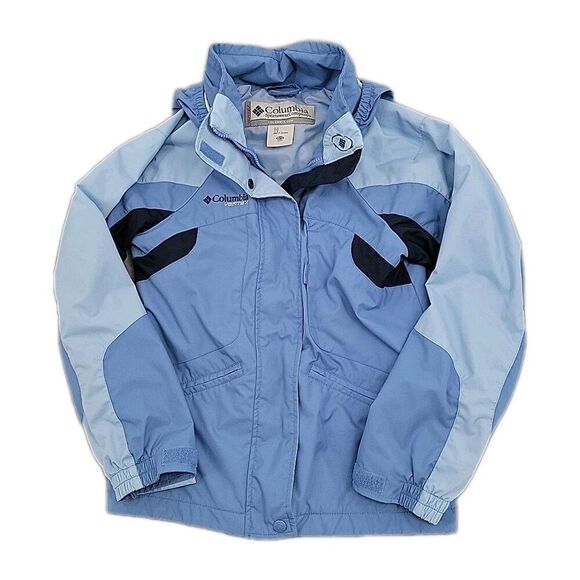 Columbia Other - Columbia Vertex Youth Jacket Size 10/12 Blue Double Zipper Pockets Lightweight